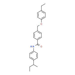 ChemSpider 2D Image | N-(4-sec-Butylphenyl)-4-[(4-ethylphenoxy)methyl]benzamide | C26H29NO2