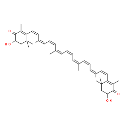 ChemSpider 2D Image | (7cis,7'cis,9cis,9'cis,11cis,11'cis,13cis,13'cis,15cis)-3,3'-Dihydroxy-beta,beta-carotene-4,4'-dione | C40H52O4
