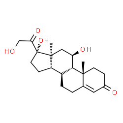 ChemSpider 2D Image | (10alpha,11alpha,17alpha)-11,17,21-Trihydroxypregn-4-ene-3,20-dione | C21H30O5