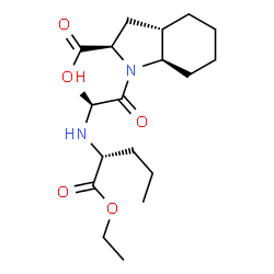 ChemSpider 2D Image | (2R,3aS,7aR)-1-[(2S)-2-{[(2R)-1-Ethoxy-1-oxo-2-pentanyl]amino}propanoyl]octahydro-1H-indole-2-carboxylic acid | C19H32N2O5