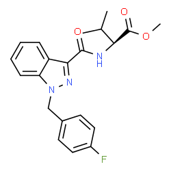 ChemSpider 2D Image | methyl (1-(4-fluorobenzyl)-1H-indazole-3-carbonyl)-L-valinate | C21H22FN3O3