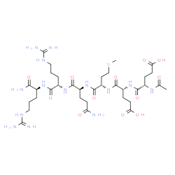ChemSpider 2D Image | N-Acetyl-L-alpha-glutamyl-D-alpha-glutamyl-L-methionyl-L-glutaminyl-L-arginyl-L-argininamide | C34H60N14O12S
