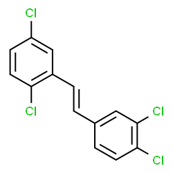 ChemSpider 2D Image | 1,2-Dichloro-4-[(E)-2-(2,5-dichlorophenyl)vinyl]benzene | C14H8Cl4