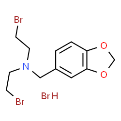 ChemSpider 2D Image | N-(1,3-Benzodioxol-5-ylmethyl)-2-bromo-N-(2-bromoethyl)ethanamine hydrobromide (1:1) | C12H16Br3NO2