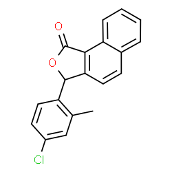 ChemSpider 2D Image | 3-(4-Chloro-2-methylphenyl)naphtho[1,2-c]furan-1(3H)-one | C19H13ClO2