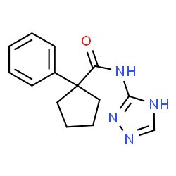 ChemSpider 2D Image | 1-Phenyl-N-(1H-1,2,4-triazol-3-yl)cyclopentanecarboxamide | C14H16N4O