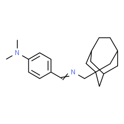ChemSpider 2D Image | N,N-Dimethyl-4-{[(tricyclo[4.3.1.1~3,8~]undec-1-ylmethyl)imino]methyl}aniline | C21H30N2
