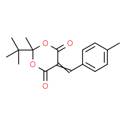 ChemSpider 2D Image | 2-Methyl-5-(4-methylbenzylidene)-2-(2-methyl-2-propanyl)-1,3-dioxane-4,6-dione | C17H20O4