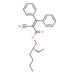 ChemSpider 2D Image | (2S)-2-Ethylhexyl 2-cyano-3,3-diphenylacrylate | C24H27NO2
