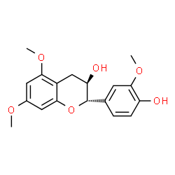 ChemSpider 2D Image | (2S,3R)-2-(4-Hydroxy-3-methoxyphenyl)-5,7-dimethoxy-3-chromanol | C18H20O6