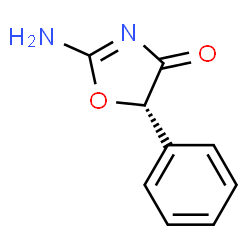 ChemSpider 2D Image | (5S)-2-Amino-5-phenyl-1,3-oxazol-4(5H)-one | C9H8N2O2