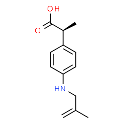 ChemSpider 2D Image | (2S)-2-{4-[(2-Methyl-2-propen-1-yl)amino]phenyl}propanoic acid | C13H17NO2