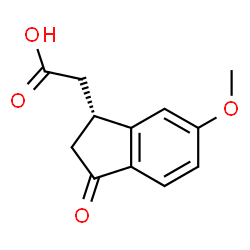ChemSpider 2D Image | [(1R)-6-Methoxy-3-oxo-2,3-dihydro-1H-inden-1-yl]acetic acid | C12H12O4