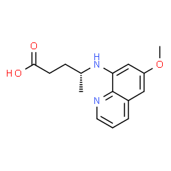 ChemSpider 2D Image | (4R)-4-[(6-Methoxy-8-quinolinyl)amino]pentanoic acid | C15H18N2O3