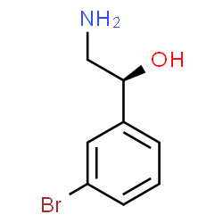 ChemSpider 2D Image | (1S)-2-Amino-1-(3-bromophenyl)ethanol | C8H10BrNO