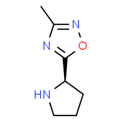 ChemSpider 2D Image | 3-Methyl-5-[(2R)-2-pyrrolidinyl]-1,2,4-oxadiazole | C7H11N3O