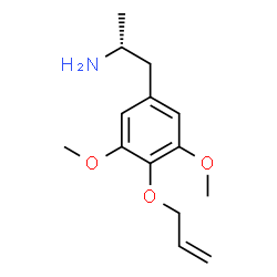 ChemSpider 2D Image | (2R)-1-[4-(Allyloxy)-3,5-dimethoxyphenyl]-2-propanamine | C14H21NO3