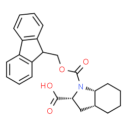 ChemSpider 2D Image | (2R,3aR,7aR)-1-[(9H-Fluoren-9-ylmethoxy)carbonyl]octahydro-1H-indole-2-carboxylic acid | C24H25NO4
