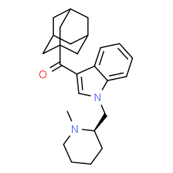ChemSpider 2D Image | Adamantan-1-yl(1-{[(2R)-1-methyl-2-piperidinyl]methyl}-1H-indol-3-yl)methanone | C26H34N2O