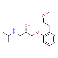 ChemSpider 2D Image | (2S)-1-(Isopropylamino)-3-[2-(2-methoxyethyl)phenoxy]-2-propanol | C15H25NO3