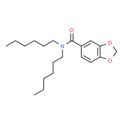 ChemSpider 2D Image | N,N-Dihexyl-1,3-benzodioxole-5-carboxamide | C20H31NO3