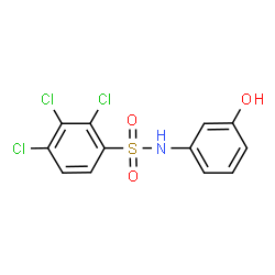 ChemSpider 2D Image | 2,3,4-Trichloro-N-(3-hydroxyphenyl)benzenesulfonamide | C12H8Cl3NO3S
