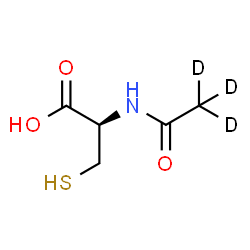 ChemSpider 2D Image | N-Acetyl-L-cysteine-d3 | C5H6D3NO3S