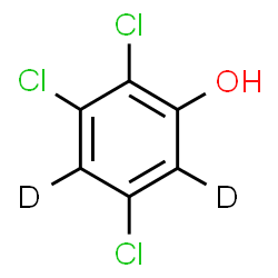 ChemSpider 2D Image | 2,3,5-Trichloro(~2~H_2_)phenol | C6HD2Cl3O