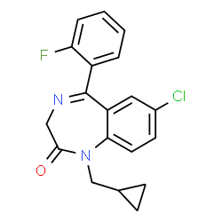 ChemSpider 2D Image | Flutoprazepam | C19H16ClFN2O