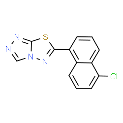 ChemSpider 2D Image | 6-(5-Chloro-1-naphthyl)[1,2,4]triazolo[3,4-b][1,3,4]thiadiazole | C13H7ClN4S