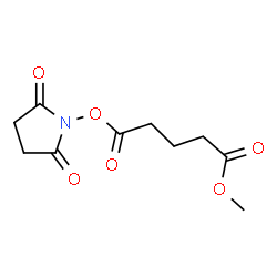ChemSpider 2D Image | Methyl 5-[(2,5-dioxo-1-pyrrolidinyl)oxy]-5-oxopentanoate | C10H13NO6