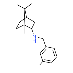 ChemSpider 2D Image | N-(3-Fluorobenzyl)-1,7,7-trimethylbicyclo[2.2.1]heptan-2-amine | C17H24FN