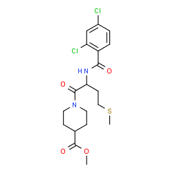 ChemSpider 2D Image | Methyl 1-[N-(2,4-dichlorobenzoyl)methionyl]-4-piperidinecarboxylate | C19H24Cl2N2O4S