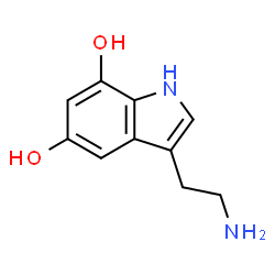 ChemSpider 2D Image | 5,7-Dihydroxytryptamine | C10H12N2O2