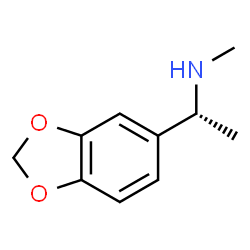 ChemSpider 2D Image | (1R)-1-(1,3-Benzodioxol-5-yl)-N-methylethanamine | C10H13NO2