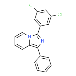 ChemSpider 2D Image | 3-(3,5-Dichlorophenyl)-1-phenylimidazo[1,5-a]pyridine | C19H12Cl2N2