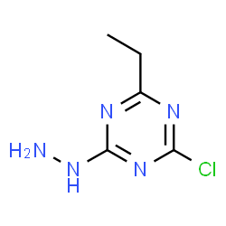 ChemSpider 2D Image | 2-Chloro-4-ethyl-6-hydrazino-1,3,5-triazine | C5H8ClN5