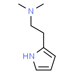 ChemSpider 2D Image | N,N-Dimethyl-2-(1H-pyrrol-2-yl)ethanamine | C8H14N2