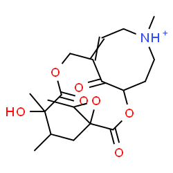 ChemSpider 2D Image | 7-Hydroxy-3',6,7,14-tetramethyl-3,8,17-trioxospiro[2,9-dioxa-14-azoniabicyclo[9.5.1]heptadec-11-ene-4,2'-oxirane] | C19H28NO7