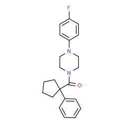 ChemSpider 2D Image | [4-(4-Fluorophenyl)-1-piperazinyl](1-phenylcyclopentyl)methanone | C22H25FN2O