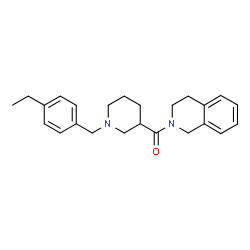ChemSpider 2D Image | 3,4-Dihydro-2(1H)-isoquinolinyl[1-(4-ethylbenzyl)-3-piperidinyl]methanone | C24H30N2O
