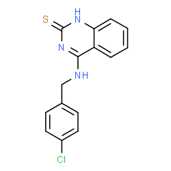ChemSpider 2D Image | 4-[(4-Chlorobenzyl)amino]-2(1H)-quinazolinethione | C15H12ClN3S