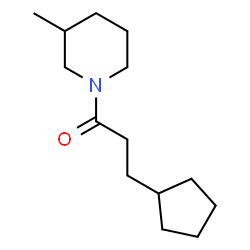 ChemSpider 2D Image | 3-Cyclopentyl-1-(3-methyl-1-piperidinyl)-1-propanone | C14H25NO