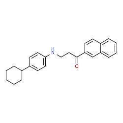 ChemSpider 2D Image | 3-(4-cyclohexylanilino)-1-(2-naphthyl)-1-propanone | C25H27NO