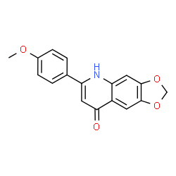 ChemSpider 2D Image | 6-(4-Methoxyphenyl)[1,3]dioxolo[4,5-g]quinolin-8(5H)-one | C17H13NO4