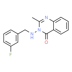 ChemSpider 2D Image | 3-[(3-Fluorobenzyl)amino]-2-methyl-4(3H)-quinazolinone | C16H14FN3O