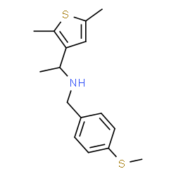 ChemSpider 2D Image | 1-(2,5-Dimethyl-3-thienyl)-N-[4-(methylsulfanyl)benzyl]ethanamine | C16H21NS2
