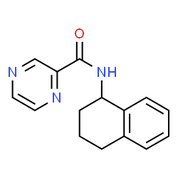 ChemSpider 2D Image | N-(1,2,3,4-Tetrahydro-1-naphthalenyl)-2-pyrazinecarboxamide | C15H15N3O