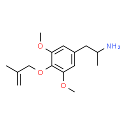 ChemSpider 2D Image | 1-{3,5-Dimethoxy-4-[(2-methyl-2-propen-1-yl)oxy]phenyl}-2-propanamine | C15H23NO3