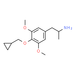 ChemSpider 2D Image | 1-[4-(Cyclopropylmethoxy)-3,5-dimethoxyphenyl]-2-propanamine | C15H23NO3